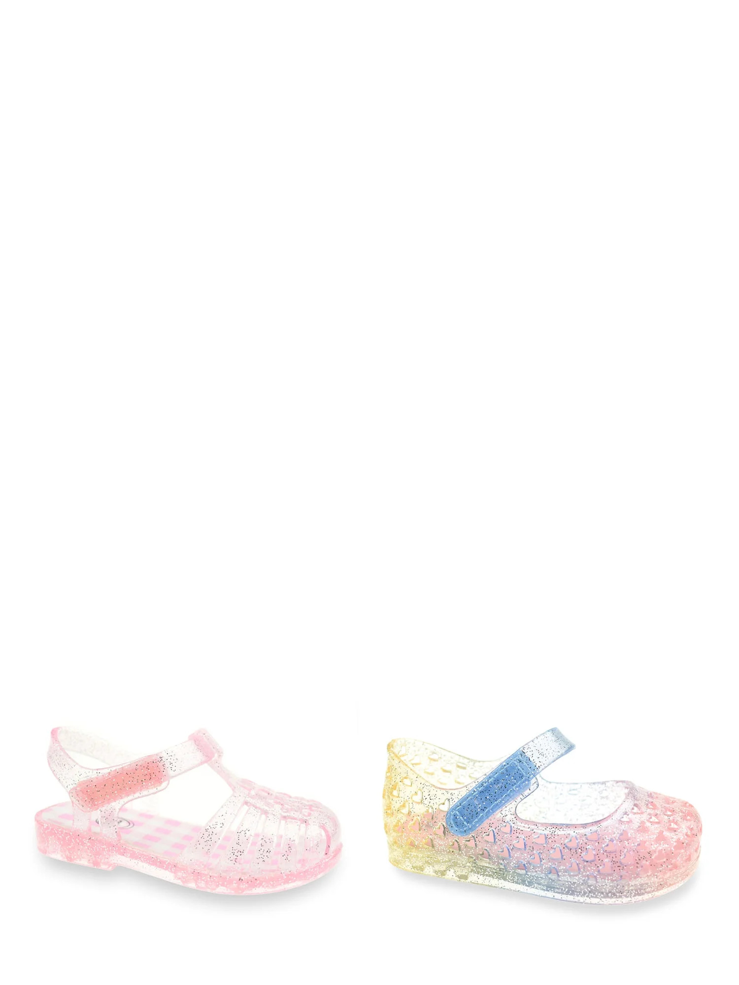 Wonder Nation Baby Girls 2 Pack Jelly Sandal | Walmart (US)
