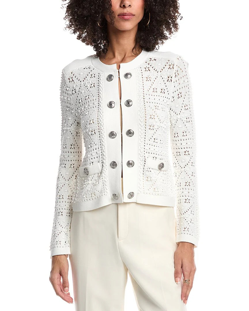 Milly Pointelle Knit Jacket | Shop Simon