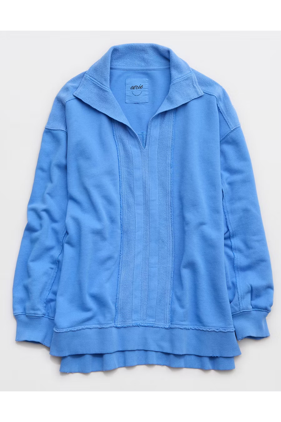 Aerie Starry Skies Open Neck Sweatshirt Women's Laundry Blue M | Aerie