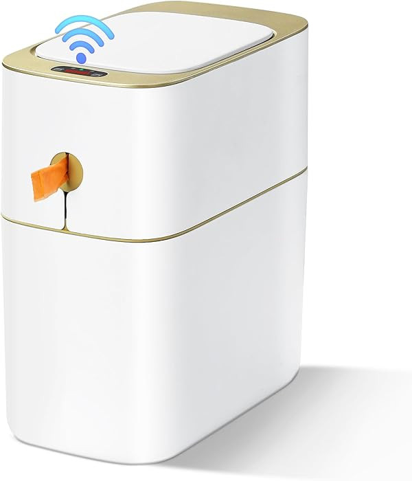 MOPALL Automatic Bathroom Trash Can with Lid, 3.1 Gallon / 13L Smart Motion Sensor Touchless Smal... | Amazon (US)
