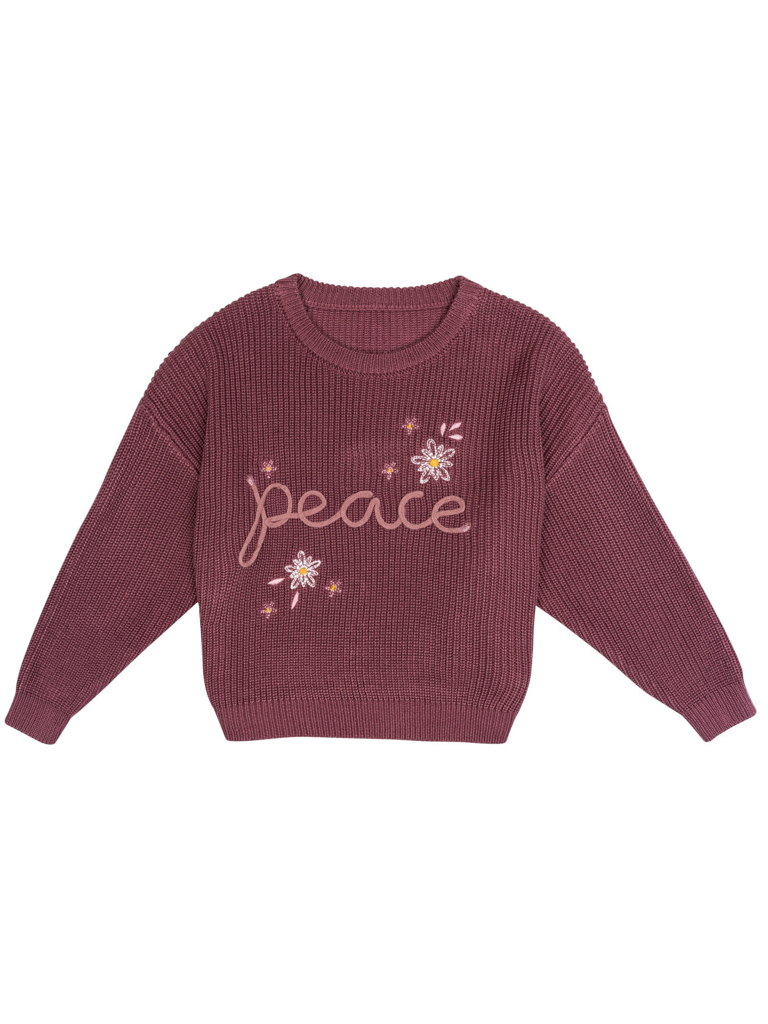 Modern Moments by Gerber Toddler Girl Sibling Matching Sweater, Sizes 12 Months - 5T | Walmart (US)