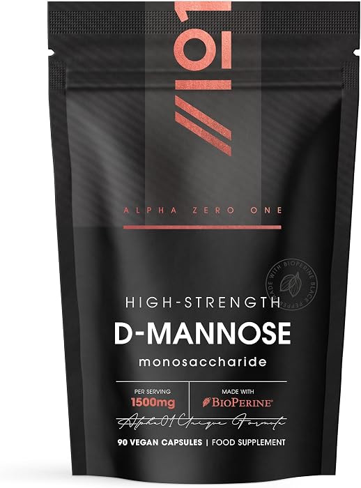 D-Mannose 1500mg with BioPerine® – 90 Vegan Capsules – Made with BioPerine® Black Pepper fo... | Amazon (UK)