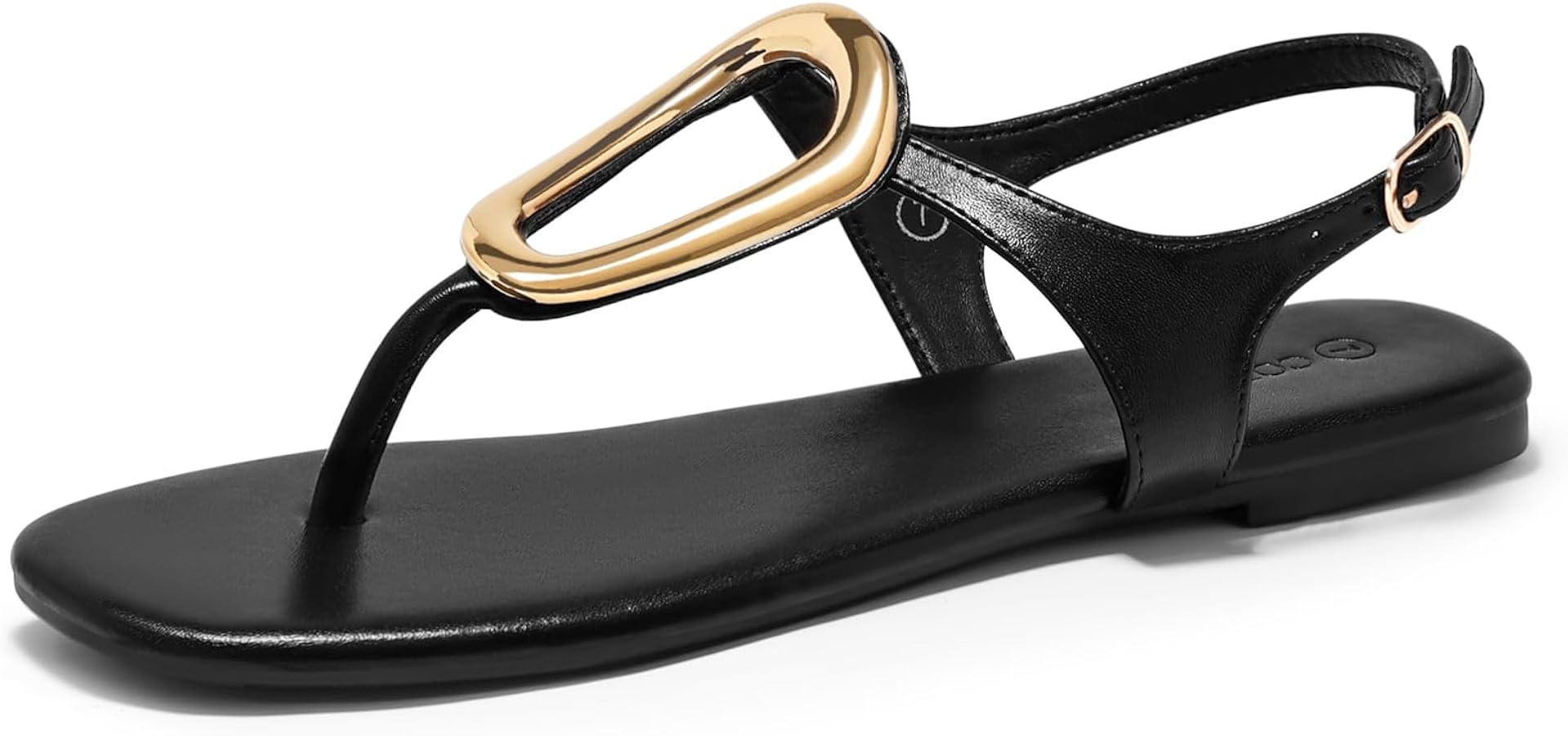 Coutgo Womens Flat Sandals Comfortable Flip Flops Slide Sandals Summer Beach Shoes with Metal Dec... | Amazon (US)