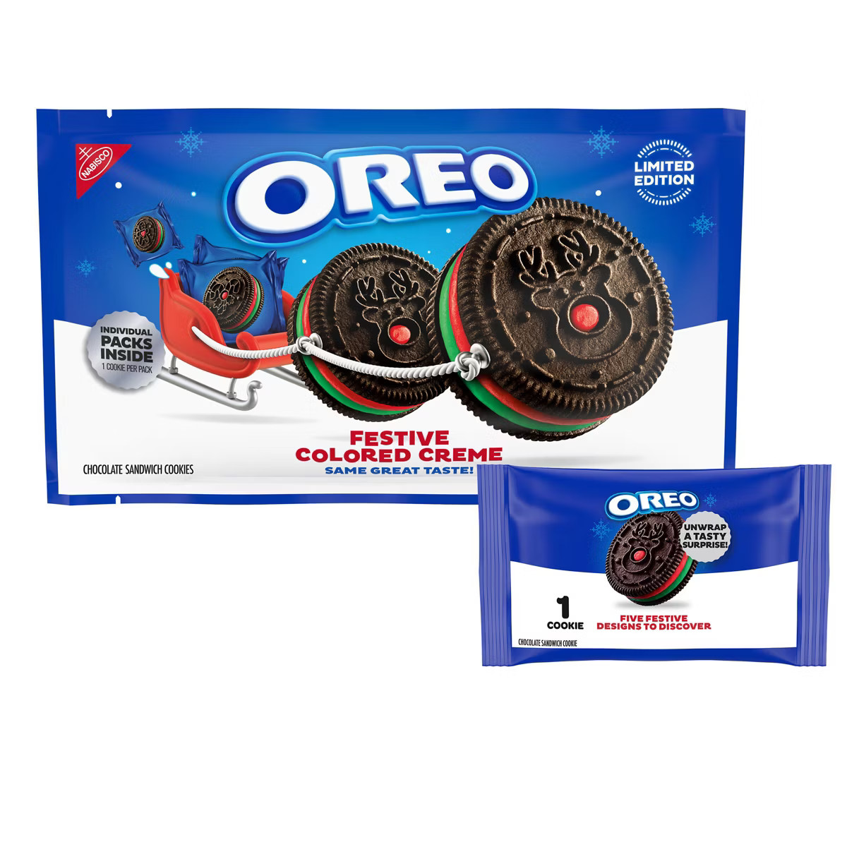 OREO Red and Green Festive Cookies - 14ct/7.14oz | Target