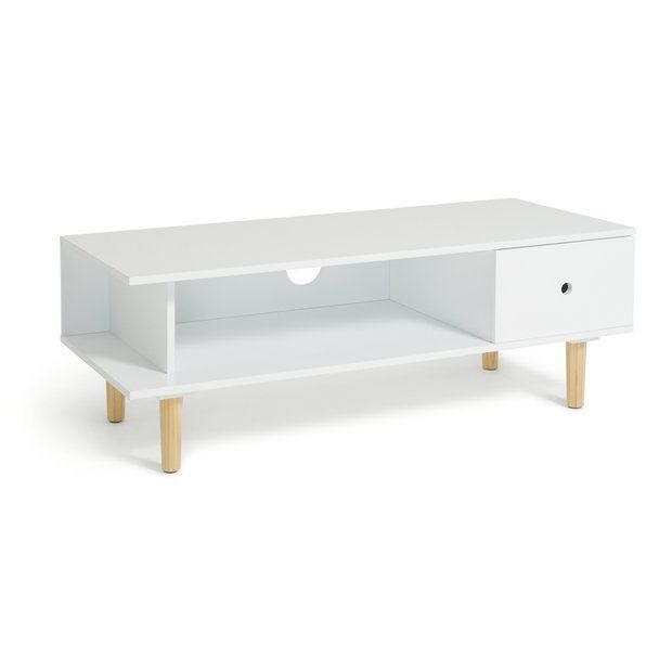 Habitat Cato 1 Drawer TV Unit - White936/1269 | argos.co.uk