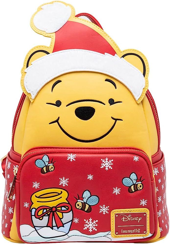 Loungefly Disney Santa Winnie the Pooh Cosplay Women's Double Strap Shoulder Bag Purse | Amazon (US)