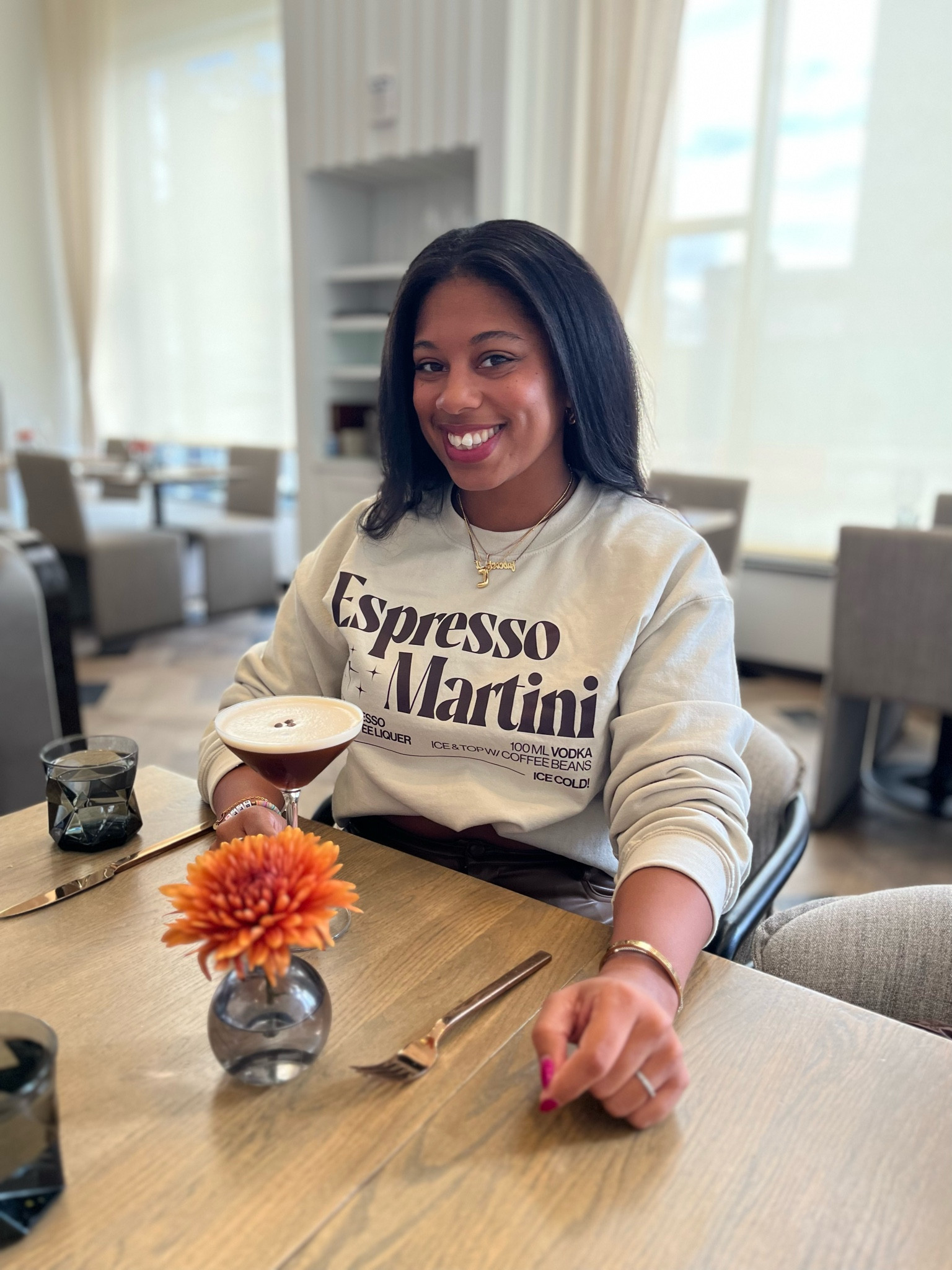 Espresso Martini crewneck sweatshirt. Wearing size M. 

#LTKSeasonal #LTKfindsunder50 #LTKGiftGuide