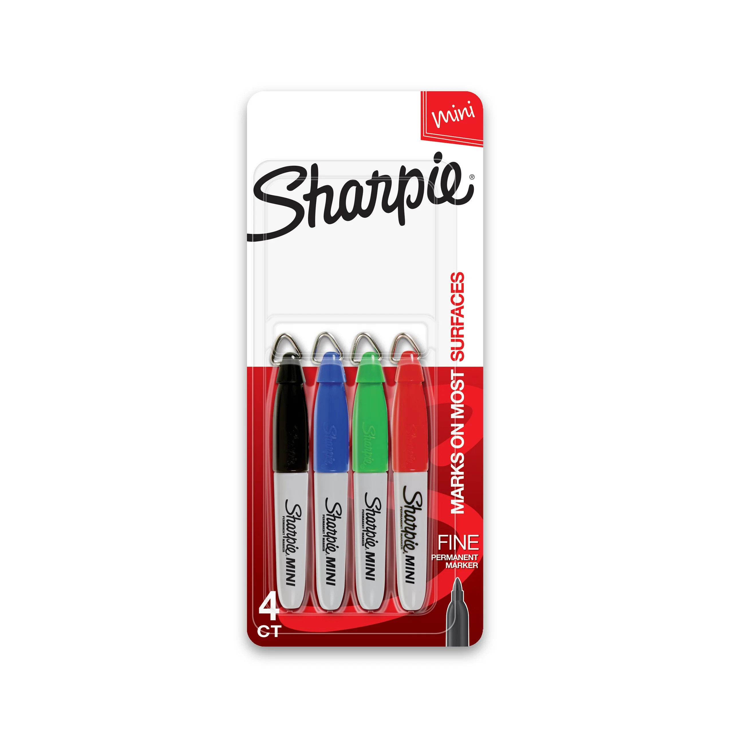 Sharpie Mini Permanent Markers, Fine Point, Assorted Colors, 4 Count | Walmart (US)