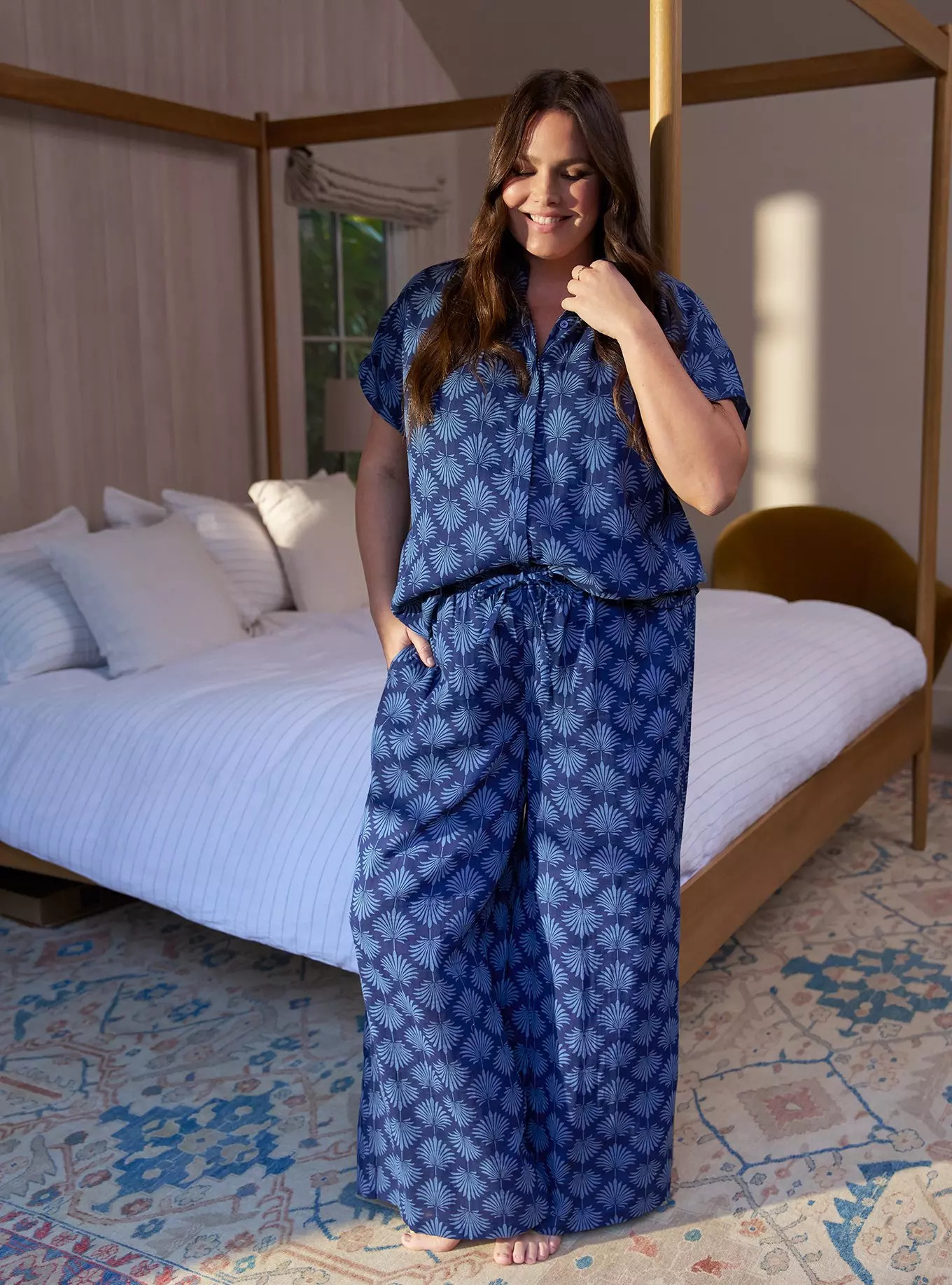 Belle Isle Cotton Linen Popover Top | Torrid (US & Canada)