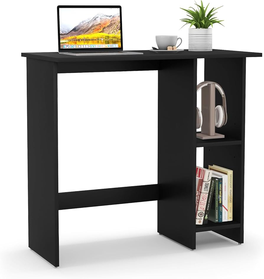 Tangkula Computer Desk with Storage Shelves, Modern Small Writing Desk with Adjustable Shelf, Spa... | Amazon (US)