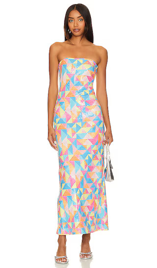 On My Way Maxi Dress in Triangle Geo | Revolve Clothing (Global)