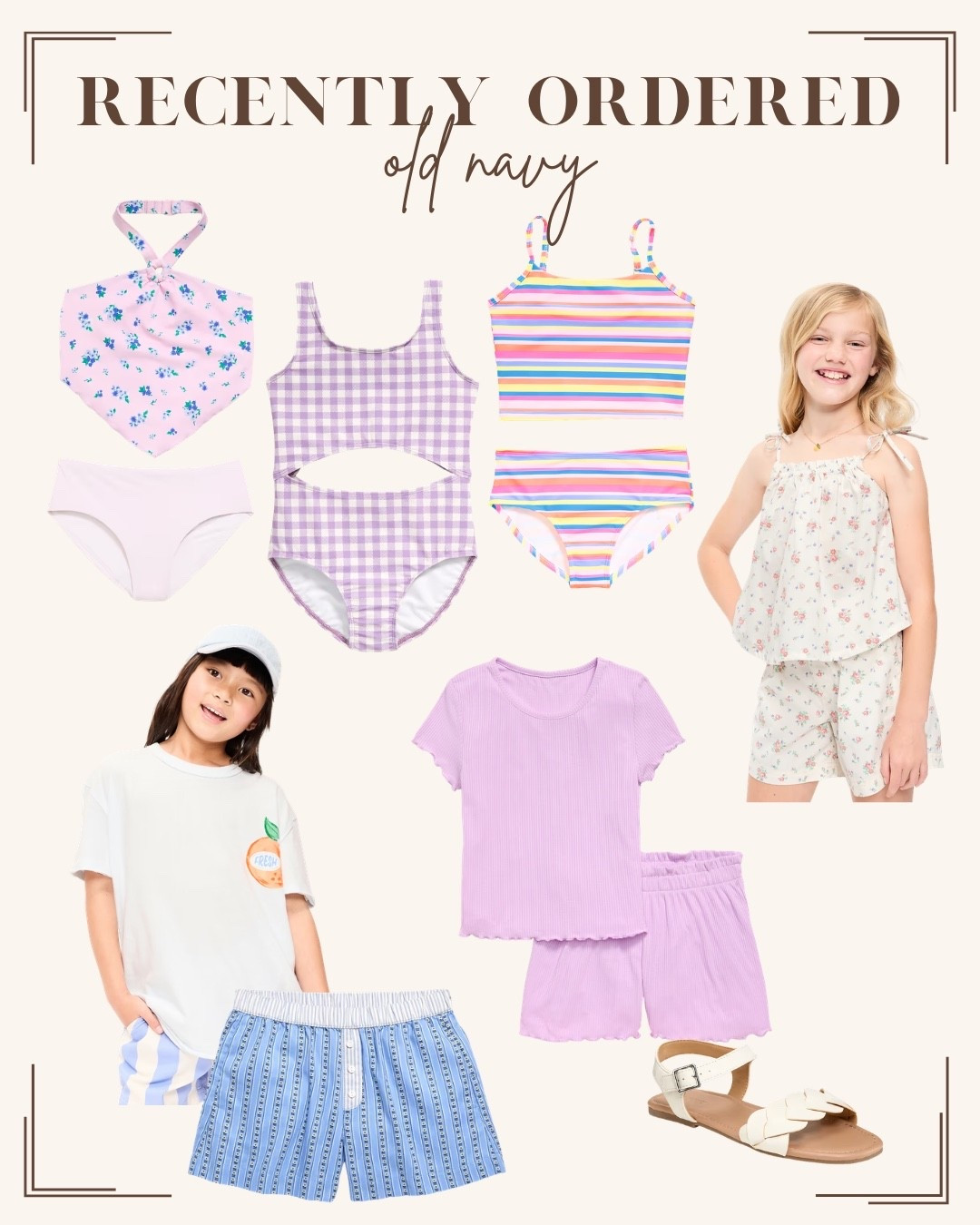 Recently ordered for my girls from old navy // girls swim // summer finds #LTKKids