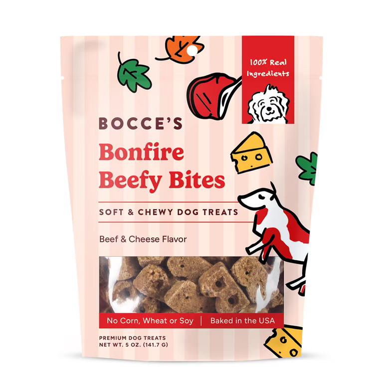 Bocce's Bakery Soft & Chewy Bonfire Beefy Bites Soft Treats for Dogs, 5oz Bag | Walmart (US)