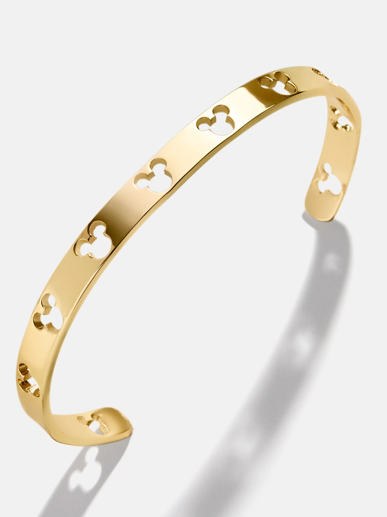 Mickey Mouse Disney Cutout Cuff Bracelet - Gold | BaubleBar (US)