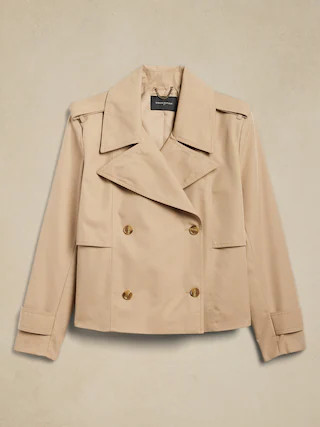 Oversized Short Trench Coat | Banana Republic Factory