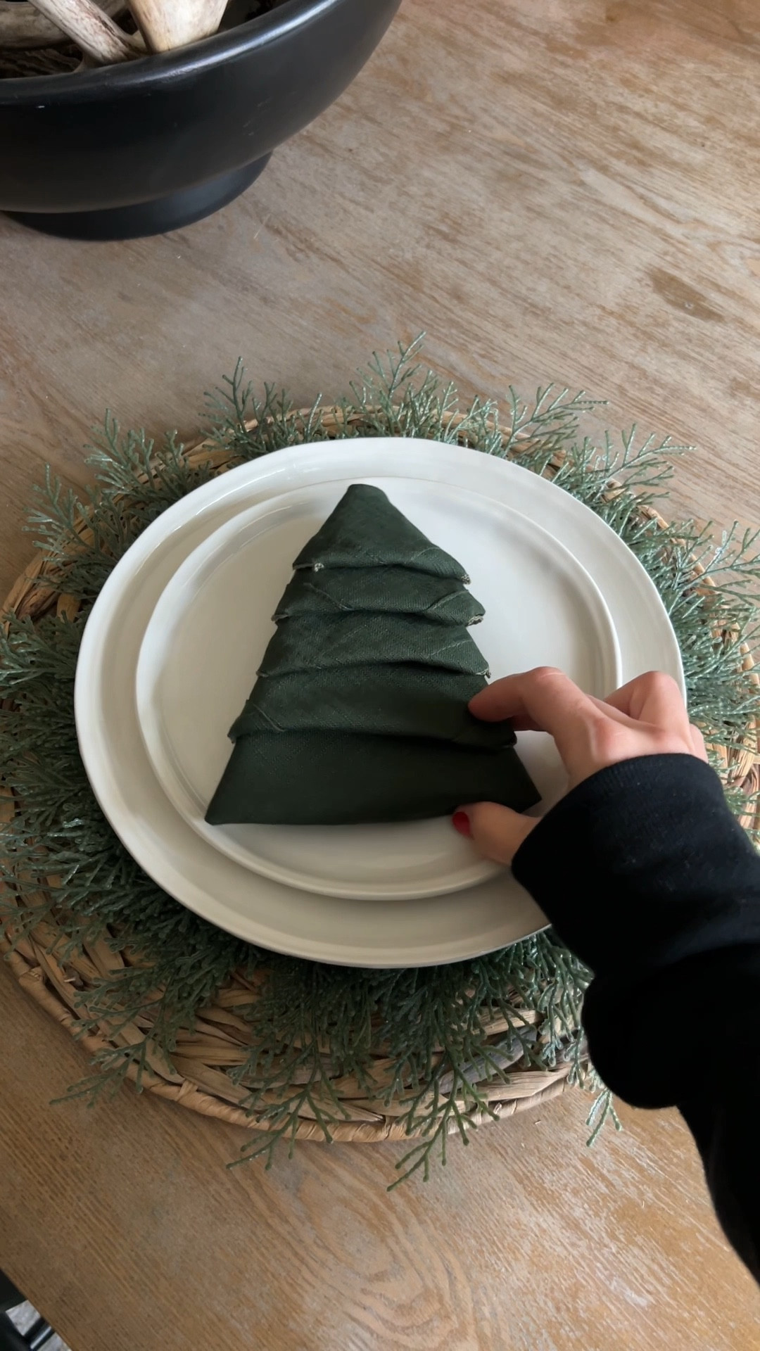 Christmas napkin folding 

#LTKFindsUnder50 #LTKSeasonal #LTKHome