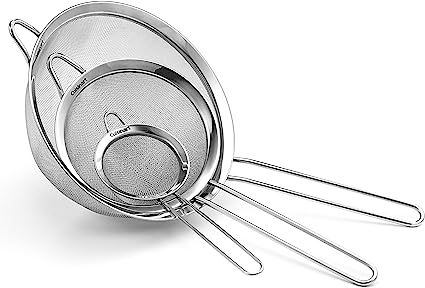 Cuisinart Set of 3 Fine Mesh Stainless Steel Strainers | Amazon (US)