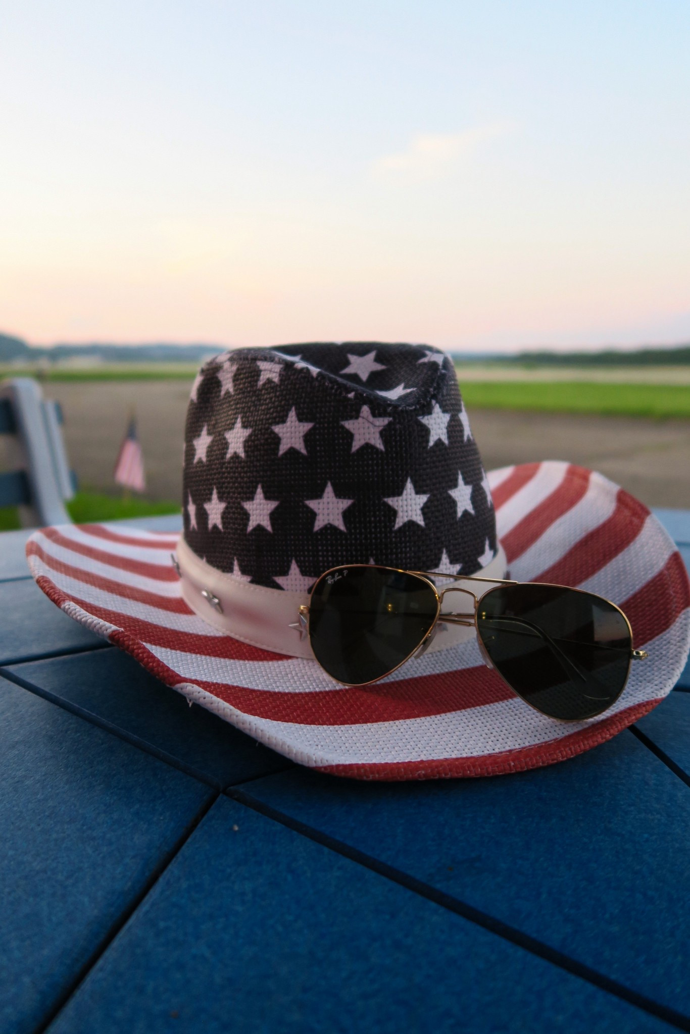 Rayban aviators, aviator sunglasses, women’s aviator, polarized sunglasses, American flag cowboy hat, USA flag cowboy hat, patriotic cowboy hat, 4th of July hat, stars and strips cowboy hat 
