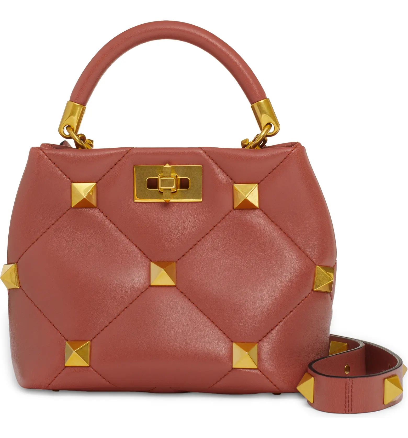 Roman Stud Quilted Leather Top Handle Bag | Nordstrom
