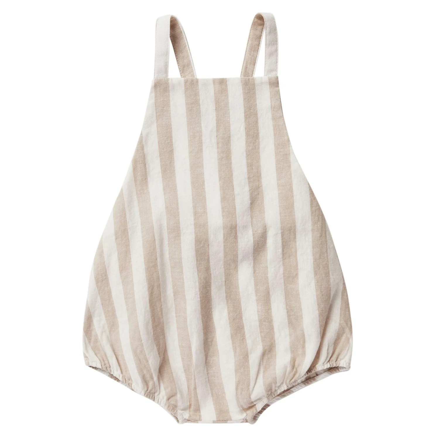 Rylee & Cru Criss Cross Romper, Grey Stripe | SpearmintLOVE