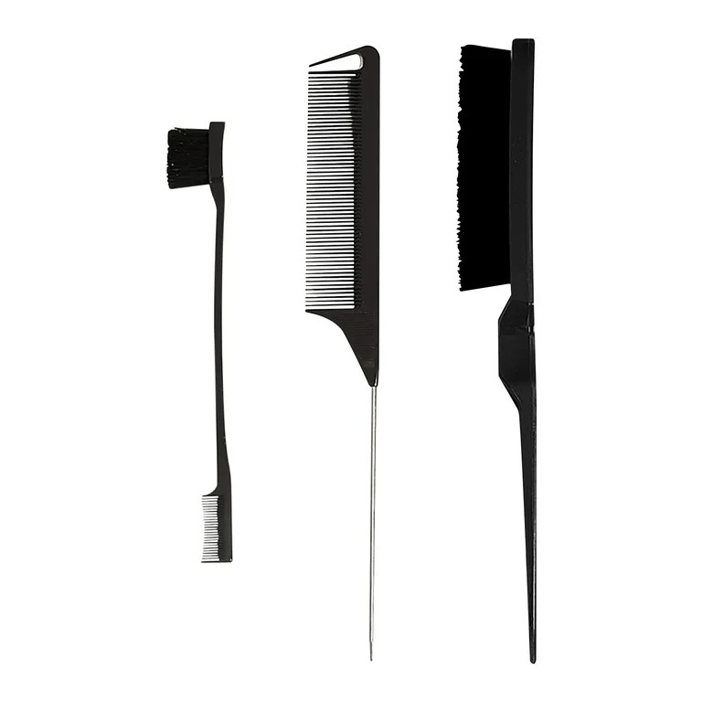 OAVQHLG3B 3 Pieces Hair Brush Set Edge Brush And Comb For Edge Control Wig Hair Brush Double Side... | Walmart (US)