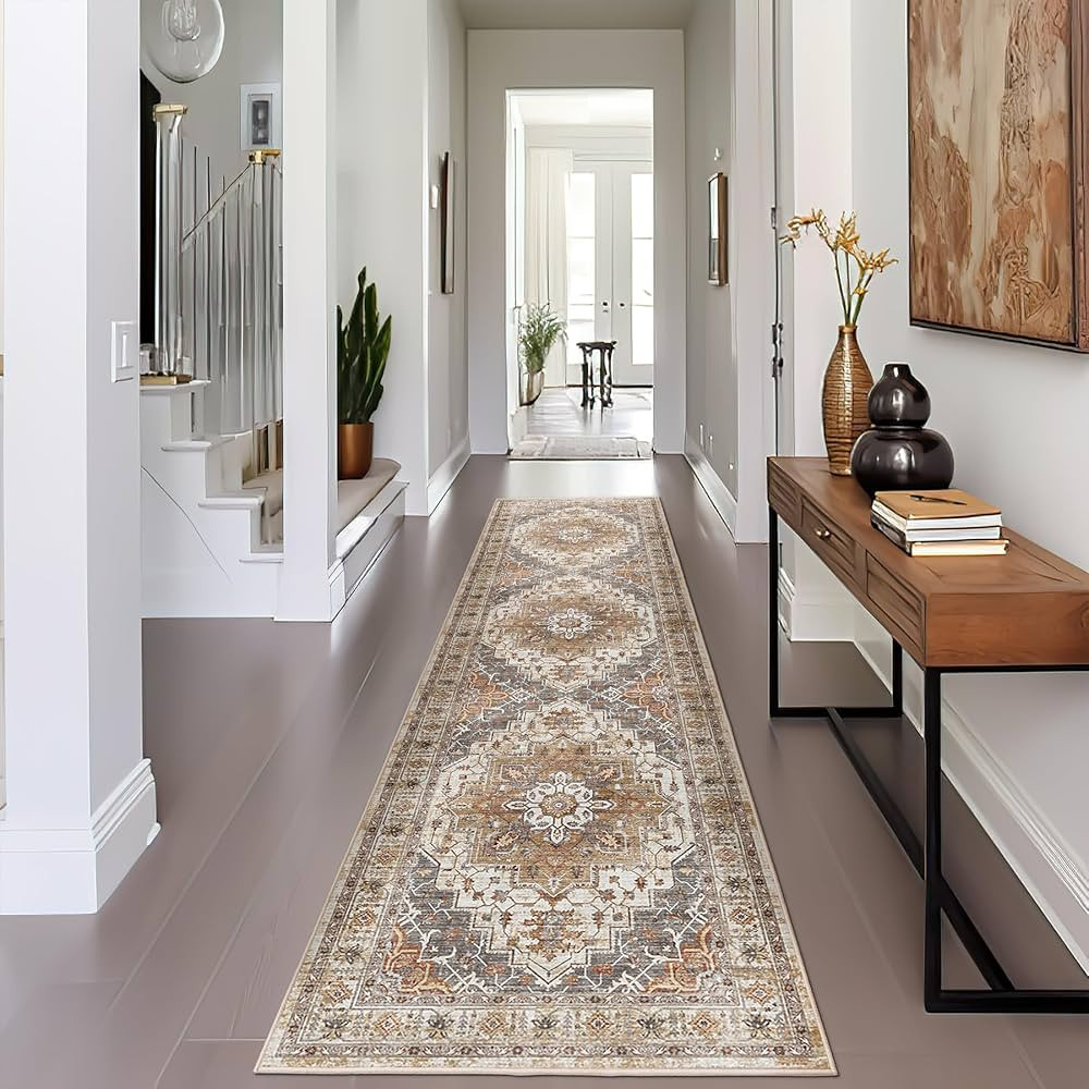 Madane Runner Rug 2x8, Washable Hallway Runner Rugs, Non-Slip Low-Pile Soft Kitchen Rug Runner La... | Amazon (US)