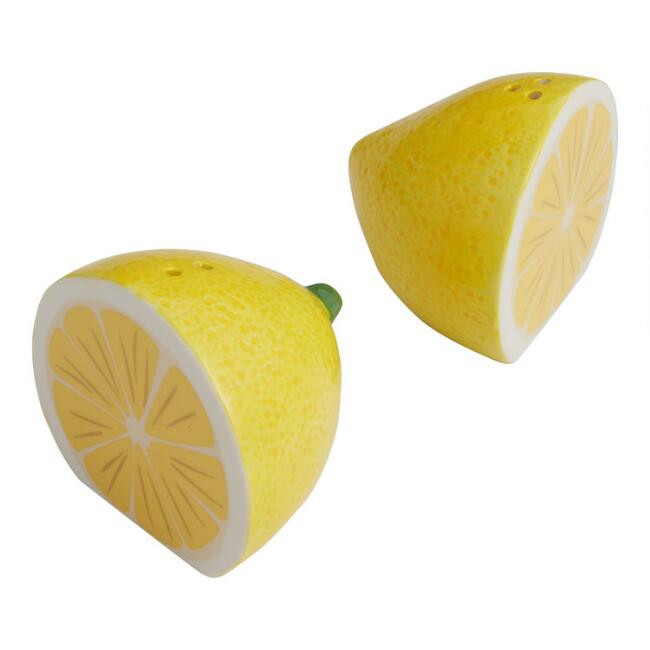 Yellow Lemon Ceramic Salt and Pepper Shaker Set | World Market