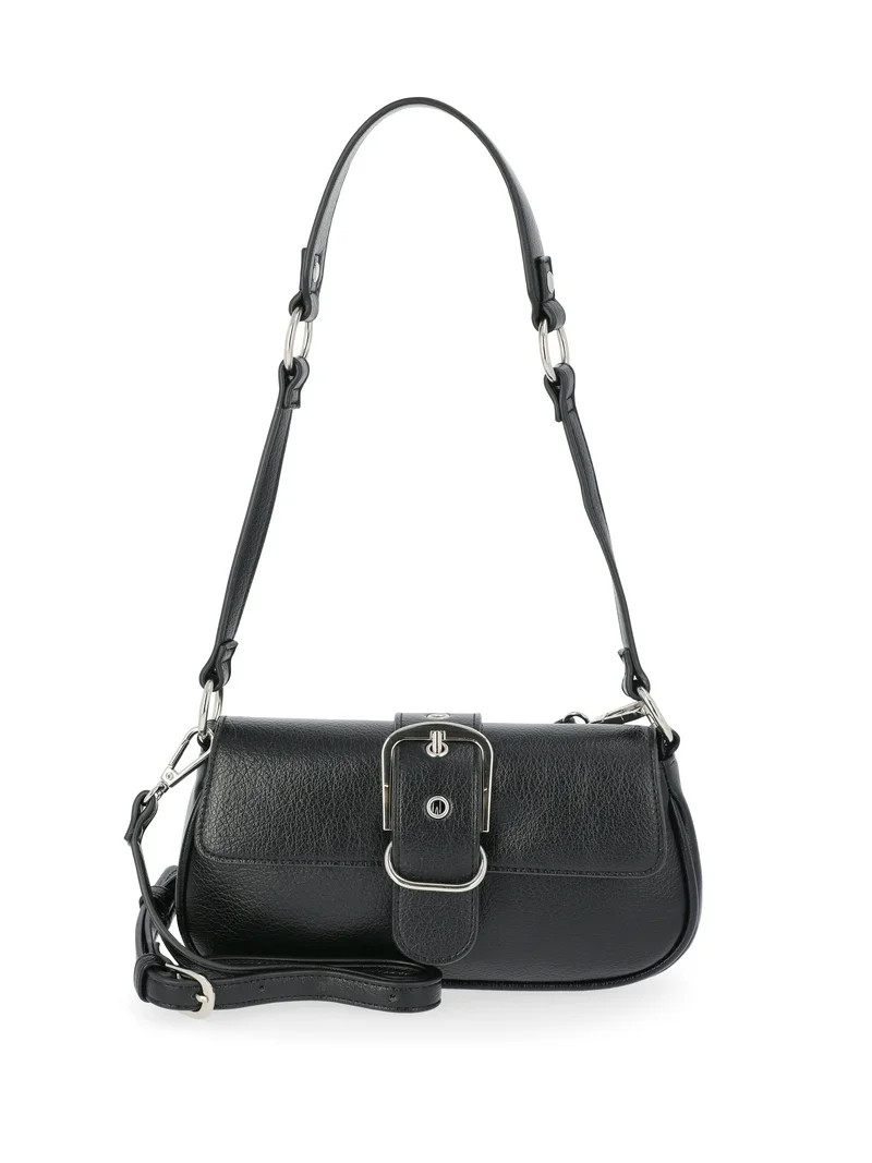 No Boundaries Women's Shoulder Bag, Black - Walmart.com | Walmart (US)