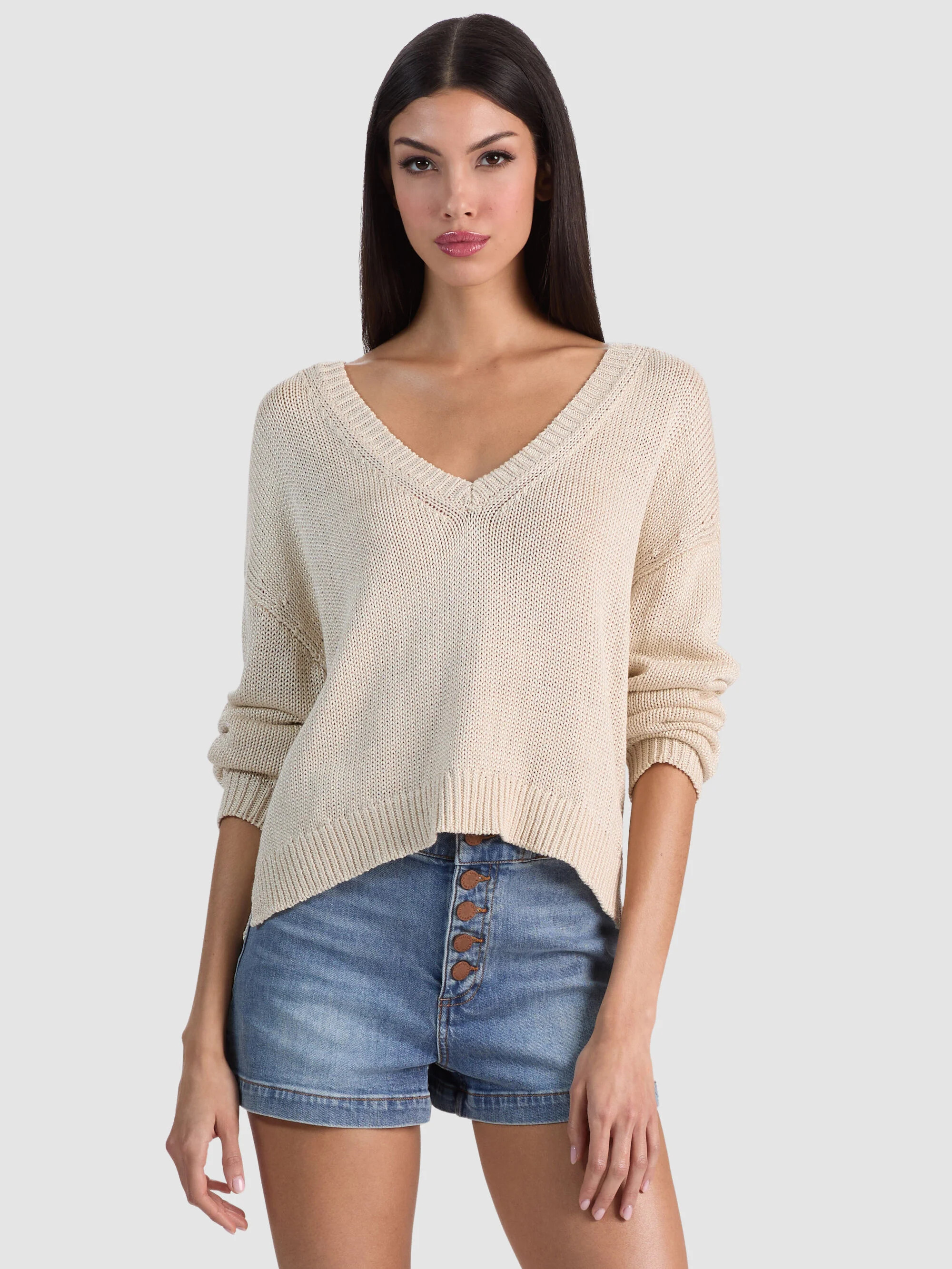 WILLIAMS LIGHTWEIGHT PULLOVER | Alice + Olivia