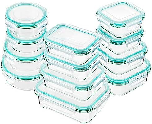 Bayco Glass Food Storage Containers with Lids, [24 Piece] Glass Meal Prep Containers, Airtight Gl... | Amazon (US)