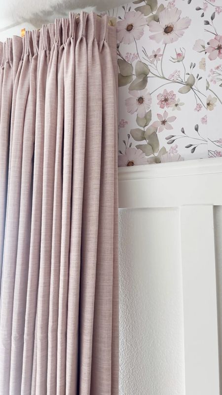Girls curtains are up and just the prettiest!! 💕 

Here is exactly what I ordered to achieve my exact look. You can always cut down on the width, and opt for a different or no liner to save money. Definitely choose the triple pleated look, it makes all the difference.

Girls bedroom:
Liz polyester linen drape
Color: Pink Lemonade (blush tone)
Blackout 
Triple pleated 
75 inches width 
93 inches length 
Quantity: 2 panels 

Playroom: 
Isabella cotton blend (more of a darker pink) 
Color: Pink
Blackout 
Triple pleated
75 inches width 
93 inches length 
Quantity: 2 panels 

Two pages curtain drapes
Amazon viral drape curtains
Luxe for less
Designer curtains for less
Custom curtain panels drapes


#LTKHome