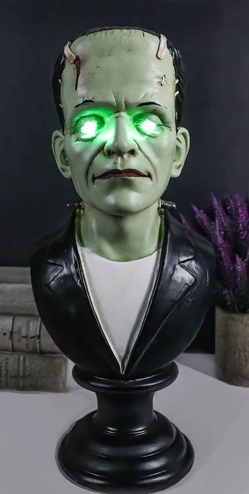 Ebros Gift Day of The Dead Victor Frankenstein Chimera Bust Figurine with Green Poison LED Light ... | Amazon (US)