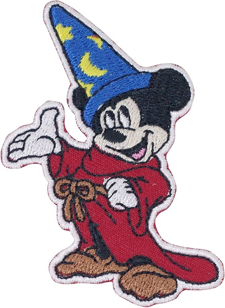 Mickey Fantasia Iron on Patches Embroidered Badge Saw On Patch for Jeans, Clothing, Bags, Jackets... | Amazon (US)