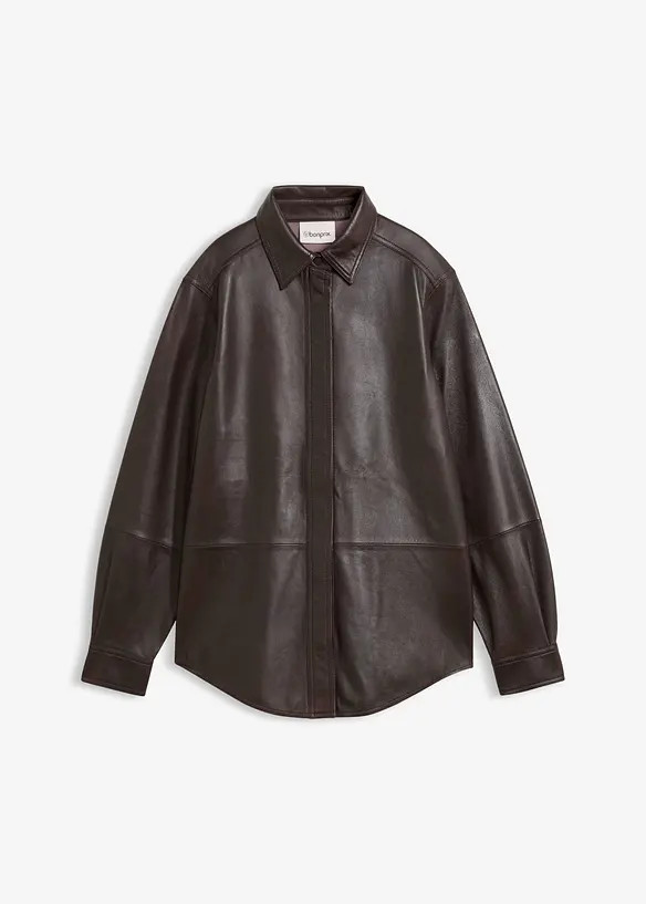 Leder-Hemd aus Lammnappa | Bonprix DE