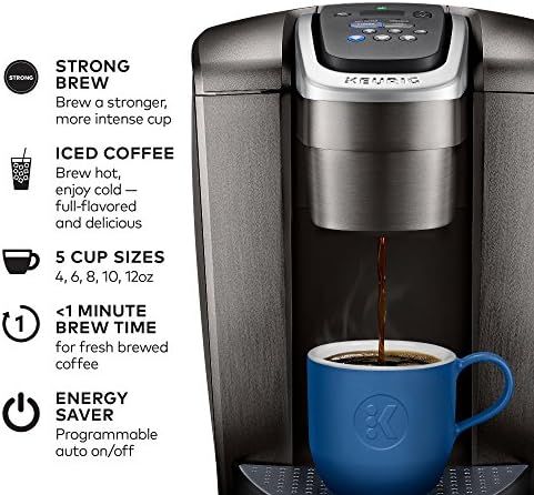 Keurig K-Elite Coffee Maker, Single Serve K-Cup Pod Coffee Brewer, With Iced Coffee Capability, Brus | Amazon (US)