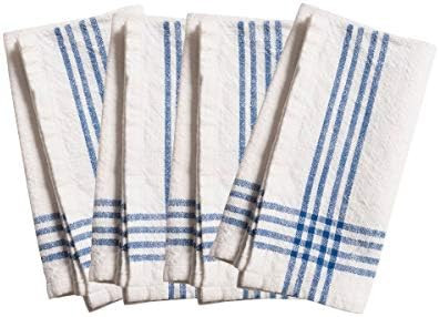 KAF Home Lyon, Set of 4 Napkins, 20 x 20, White w/Blue | Amazon (US)