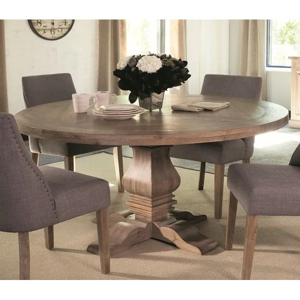Carbon Loft Nightingale Round Wood Dining Table - Brown - 30" x 59.75" - 30" x 59.75" - Overstock... | Bed Bath & Beyond