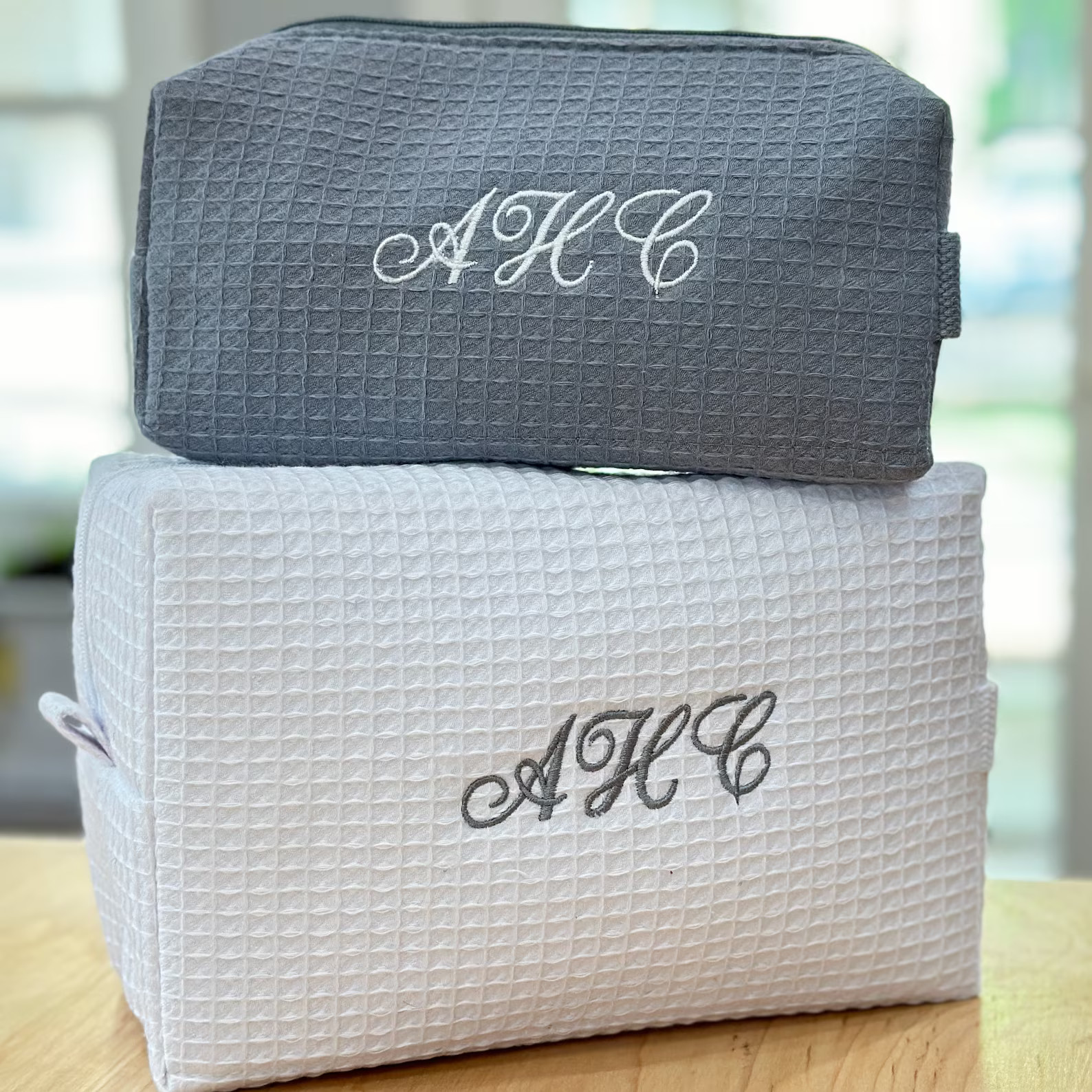 Monogram Toiletry Makeup Bag Personalized Travel Cosmetic Bag - Etsy | Etsy (US)