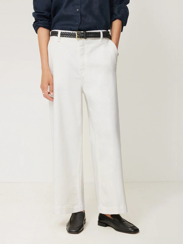 Hampstead Wide Leg Jean | White | Jigsaw (UK)