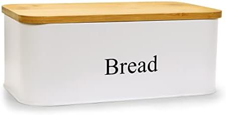 Simpli-Magic 79417 Bread Box Modern Farmhouse Design, Standard, White | Amazon (US)