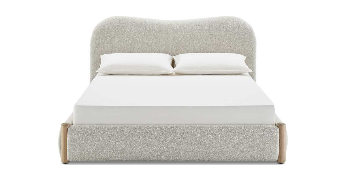 Rochelle Performance Boucl\u00e9 Bed | Castlery US | Castlery US