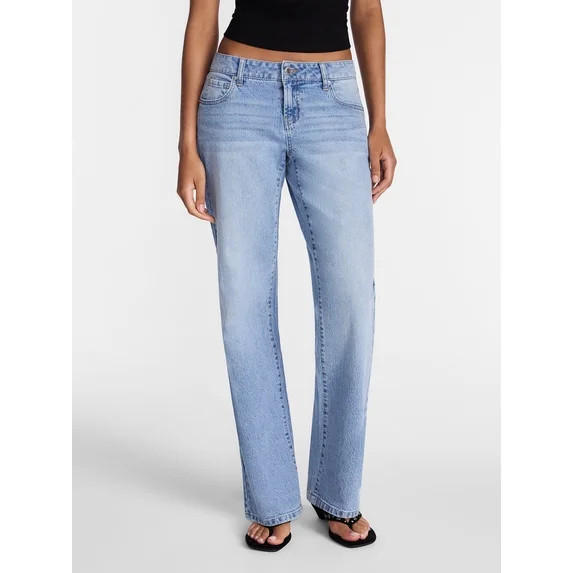 No Boundaries Straight Leg Jeans, 31.5'' Inseam, Women's 00-20 | Walmart (US)
