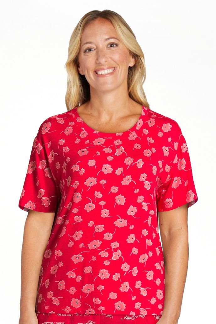 Joyspun Women's Short Sleeve Knit Sleep T-Shirt, Sizes S to 3X | Walmart (US)
