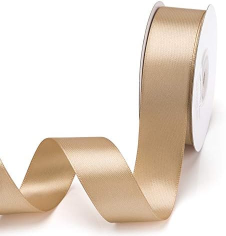 IHKFILAN Double Face Satin Ribbon 1Inchx25Yards Double Sided Solid Polyester Ribbon for Gift Wrap... | Amazon (US)