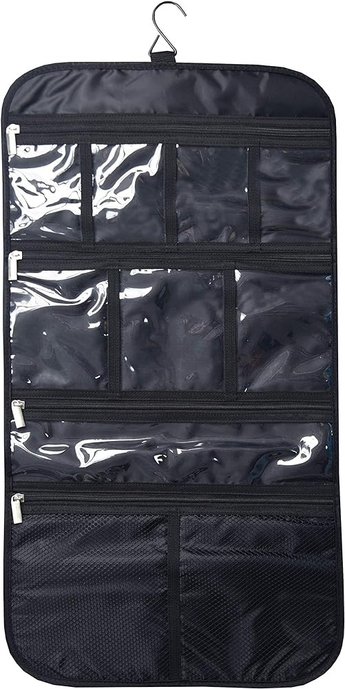 Premium Hanging Toiletry Travel Bag - Cosmetic, Jewelry, Toiletry & Accessory Storage Organizer Bag, Large Size, Various Compartments | Amazon (US)
