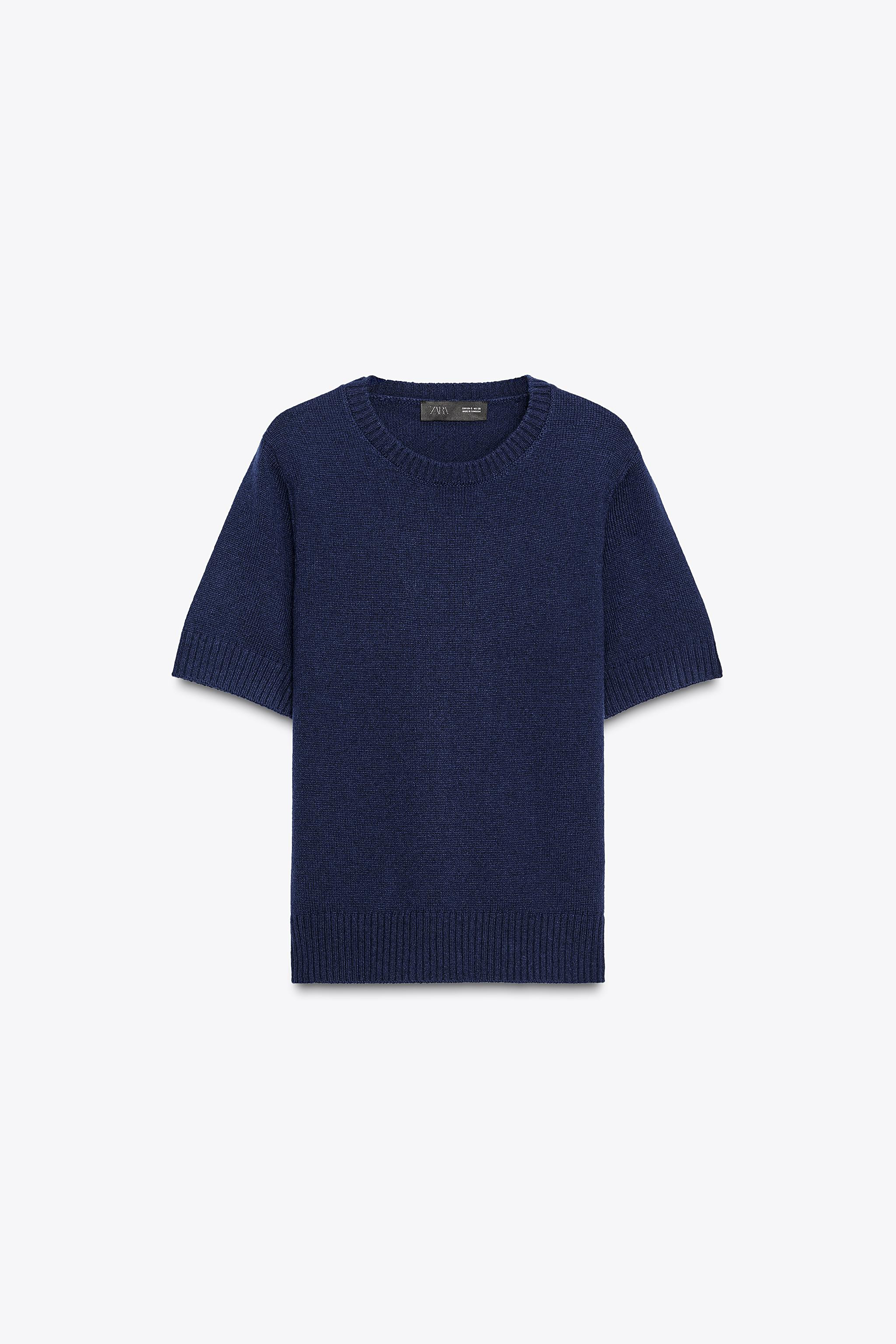 100% WOOL SHORT SLEEVE JUMPER | Zara US