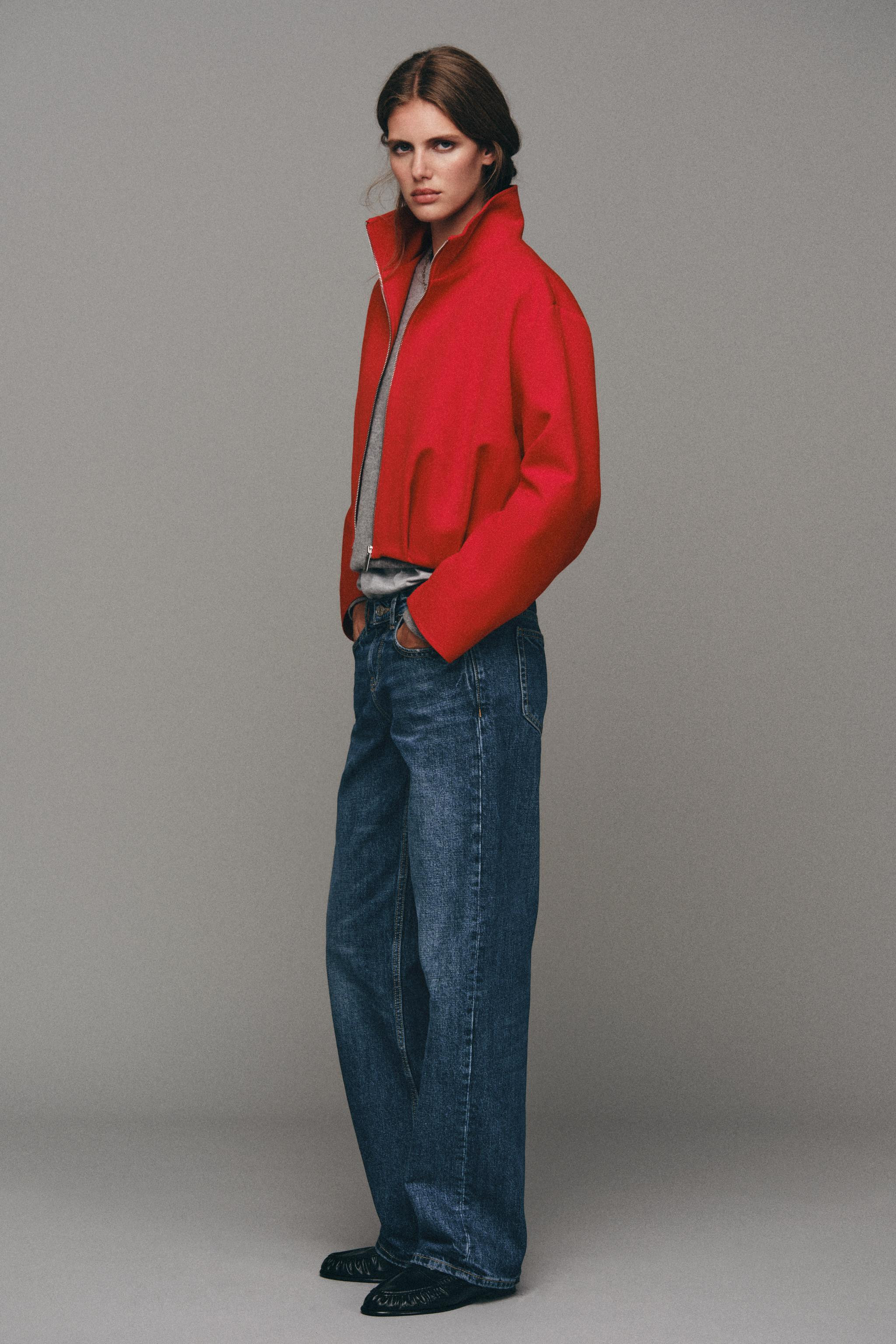 STAND-UP COLLAR BOMBER JACKET | Zara US