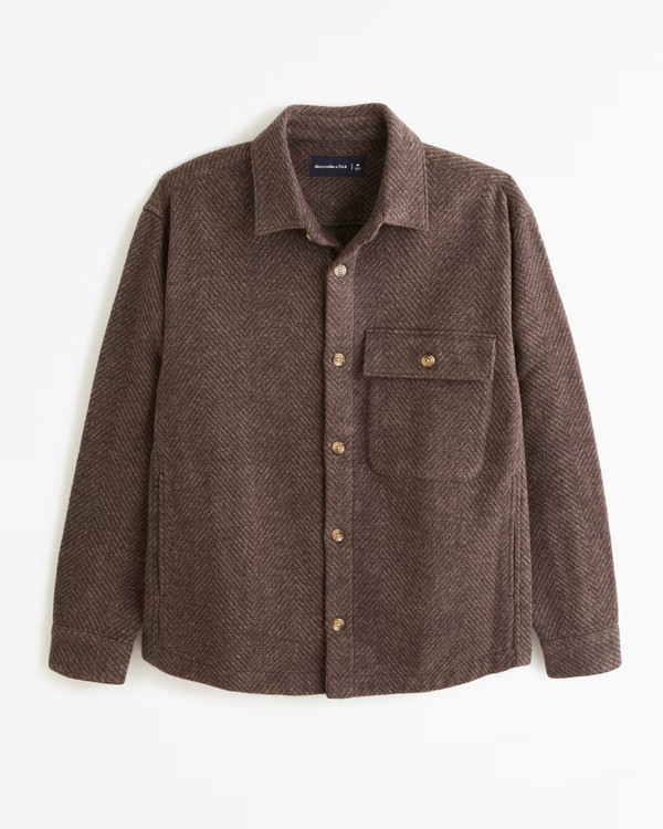 Heavyweight Flannel Shirt Jacket | Abercrombie & Fitch (US)