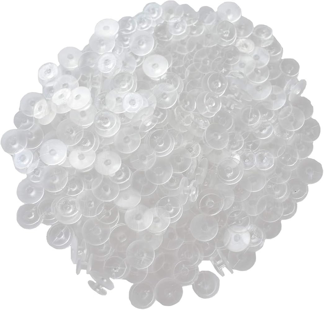 250/300pcs Clean Buckle Plastic Transparent Button/Mixed 2 Colors Black and Transparent Buttons Charm Backs Accessories for Shoe Charms Whristband Charm Factory DIY Ornaments | Amazon (US)