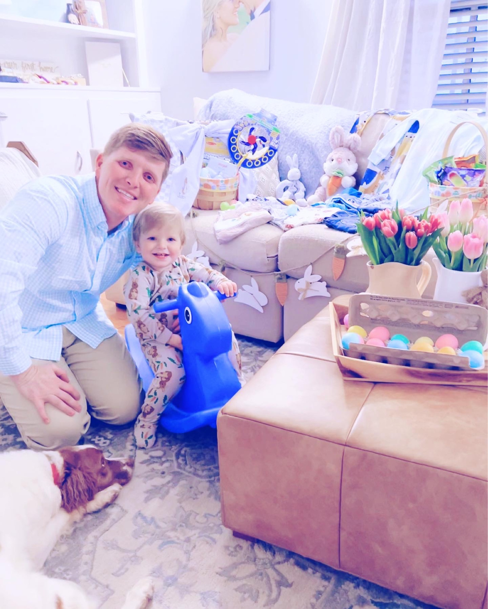 Some Easter morning sweetness and JOY with our little bunny before heading out to worship at church!! 🐰🧺🤍 Some”bunny” sure was excited to see what the Easter Bunny brought him! 👼🏼🥚🐣 #eastermorning #happyeaster 

Happy Easter from our little family to yours!! 🌷🌸 We woke up to the most stunning Easter morning sunrise coming up over the mountains here 🌄, and we are so thankful to love, serve, and follow our RISEN Savior - He is risen indeed!! Hallelujah, praise the Lord! Our joy, hope, love, and peace is found in HIM alone, and we are so grateful for the ABUNDANT life we get to live in Him each and every day!! He is exactly who He says He is!! 🙏🏽✨🙌🏽 #heisrisen #heisrisenindeed 

“… I came that they may have life and have it abundantly.” // John 10:10 🤍💫🌿

“But thanks be to God! He gives us the victory through our Lord Jesus Christ.” // 1 Corinthians 15:57 🙌🏽🪴💐

“We were buried therefore with him by baptism into death, in order that, just as Christ was raised from the dead by the glory of the Father, we too might walk in newness of life. For if we have been united with him in a death like his, we shall certainly be united with him in a resurrection like his.” // Romans 6:4-5 🌼🌞🌷

“Blessed be the God and Father of our Lord Jesus Christ! According to his great mercy, he has caused us to be born again to a living hope through the resurrection of Jesus Christ from the dead” // 1 Peter 1:3 🪷🌾🌱

…

#emilysayswes #judsoncarpentermabry #twentyonemonthsold #twentyonemontholdbaby #twentyonemontholdbabyboy #judsonmonthbymonth #sweetjudson #oursweetboy #oneyearold #oneyearoldbaby #oneyearoldbabyboy #gratefulmotherhood #motherhoodblogger #mommyblogger #aprilmemories #thesearethedays #oldfamilyfarmhouse #makingmemories #homesweethome #easterweekend #happyeaster #easterweekendmemories #liketkit #LTKfamily #LTKbaby #LTKSpring @shop.ltk